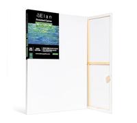 Elan Toile Peinture 80x120 cm, Lot de 3 Toiles à Peindre 280 GSM | Toile à Peindre Grand Format à Triple Apprêt, Sans Acide, en 100 % Coton, Idéale pour la Peinture Acrylique et Gouache