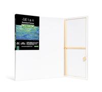 Elan Toile Peinture 90x120 cm, Lot de 3 Toiles à Peindre 280 GSM | Toile à Peindre Grand Format à Triple Apprêt, Sans Acide, en 100 % Coton, Idéale pour la Peinture Acrylique et Gouache