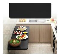 ELANCOOH Table Murale Rabattable, Table Pliante Murale avec Coins arrondis, Table Pliante, Table Murale, 60 x 30 cm,noir