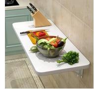 ELANCOOH Table pliante murale, table de cuisine et table de salle à manger, Multifonctionnel Table Murale Pliante 80 x 50 cm,blanche