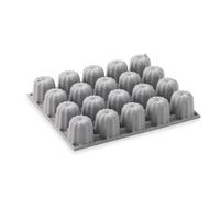 De Buyer Moule à mini-canelés Bordelais ELASTOMOULE - 20 cavités - Silicone - 21 x 17,6 cm Ø 3,5 cm