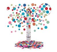 Relaxdays Lot de 5 Party Poppers confettis colorés