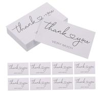 ELAYARD 100 pièces Lot de Cartes de Remerciement Small Thank You Cards avec Enveloppes Cartes Papier Blanc pour Beauté Boutique Mariage et Naissance Design Simple et Élégant pour Commande