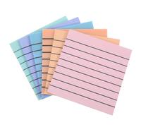 ELAYARD Blocs-notes Autocollants Pratiques 6 Blocs 76x76 Mm Papier Épais Lignes 30 Feuilles Par Bloc Pour Usage En Magasins Et Étudiants