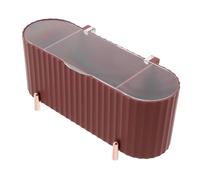 ELAYARD Boîte de Rangement pour Produits d'Hygiène avec Couvercle Organisateur Multifonction pour Cosmétiques et Soins du Visage Compartiments Divisés pour Cotons et Serviettes Hygiéniques