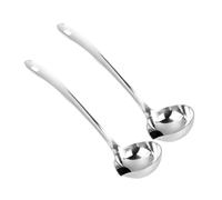 ELAYARD Lot De 2 Louches À Soupe En Inoxydable Avec Bec Verseur Séparateur De Graisse Pour Cuisson Cuillère Écumoire Ustensiles De Cuisine Pour Maison Restaurant Pique-