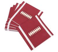 ELAYARD Lot de 20 Serviettes Imprimées Rugby Marron en Papier, Décoration Polyvalente pour Fête D'anniversaire à Thème Football, Design Unique et Prévention des Éclaboussures