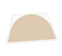 ELAYARD Papier Peint Géométrique Beige Autocollant Tête de Lit 140 Cm en Pvc, Stickers Muraux Format Arche Modernes et Résistants pour Bureau ou Dortoir
