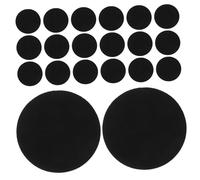 ELAYARD Tapis Ignifuge en Tissu de Fibre de Verre et Feuille D'aluminium Rond Noir, Lot de 20 Pièces Protection Polyvalente pour Brûleur de Parfum pour Meubles et Spa