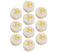 ELAYARD Tranches de Banane Réalistes 10 Pièces en PVC pour Décoration | Faux Fruits Beige, Surface Lisse et Finition Soignée, pour Maison et Restaurant, Modèle Portable