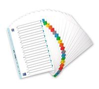 Intercalaire alphabétique A4 Elba carton 20 onglets multicolores - 1 jeu