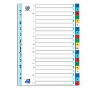 Elba 100204736 Lot de 25 paquets de 21 intercalaires en plastique de A à Z Multicolore Format A4