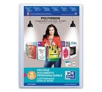 Oxford Protège-documents Polyvision A4 – 40 vues, 20 pochettes polypro translucide incolore