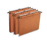 Elba 100330312 Lot de 25 dossiers suspendus pour tiroir Empattement 39 Fond V Format extérieur 37,2 x 25 Orange