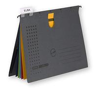 Elba 100333017 organisationshefter Chic Ultimate (3 trennblätter und 5 kaufmännische heftungen) mit dehntasche im rückdeckel, 3er-Pack, gris anthracite