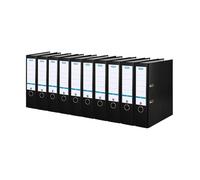 Elba 10456SW Smart Pro Lot de 10 classeurs avec étiquette de tranche interchangeable Noir Largeur 8 cm Format A4