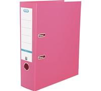Elba 10468PI Smart Pro+ Lot de 10 classeurs avec étiquette interchangeable Rose Largeur 8 cm Format A4