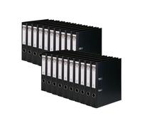 Elba 10494SW Rado Plast Lot de 20 classeurs à levier à étiquette interchangeable Noir Format A4 Dos 5 cm