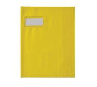 Protège-cahier elba styl'sms pvc opaque 12/100e sans phtalates porte-étiquette et étiquette 170x220mm jaune