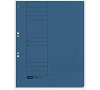 Elba 21450BL Lot de 50 chemises à oeillets en carton manille pour classement commercial ou administratif Bleu 250 g/m² Capacité 200 feuilles Format A4