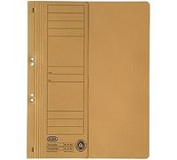 Elba 21451bl Lot avec Classement Commercial, carton manille 250 g/m², pour environ 200 feuilles format A4, demi rabat avant, 50 pièces, bleu Chemise à œillets pour classement par ordre chronologique jaune