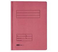 Elba 23462RO Lot de 50 chemises à double système de lamelles en carton manille Rouge 300 g/m² Capacité 200 feuilles A4