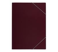 Elba 33490AZ Lot de 10 chemises à élastiques en plastique PP 0,05 mm Anthracite Capacité env. 50 feuilles DIN A4 Chemise à rabats en plastique bordeaux