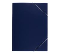 Elba 33490AZ Lot de 10 chemises à élastiques en plastique PP 0,05 mm Anthracite Capacité env. 50 feuilles DIN A4 Chemise à rabats en plastique bleu foncé
