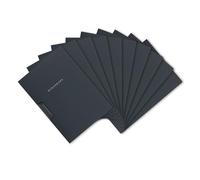 Elba 36411AZ Lot de 10 chemises de présentation à clip et à deux volets Cartonnées Anthracite Capacité 30 feuilles A4