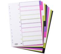 Elba 400004810 myColour Lot de 20 paquets de 10 intercalaires en plastique solide Multicolore 300 µ