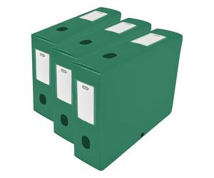Elba 400094584 Boîte de classement à monter dos 80 mm polypropylène opaque 24 x 32 cm Vert (Lot de 3)