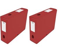 Elba 400094587 Boîte de classement à monter dos 80 mm polypropylène opaque 24 x 32 cm Rouge (Lot de 2)