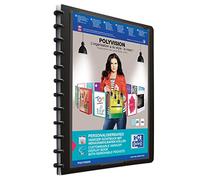 Elba 6143 Porte-documents à spirale Vario-zipp avec 20 pochettes A4 Noir 235 x 310 mm