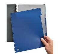 Elba 61464 ManageMe Vario-Zipp Lot de 10 intercalaires pour cahiers à spirale 5 sections Transparent Format A4