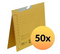 Elba 90421GB Lot de 50 dossiers suspendus en carton manille avec crochets et perforation Jaune 250 g/m²