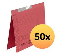 Elba 90421GR Lot de 50 dossiers suspendus/classeurs extensibles cartonnés recyclés 250 g/m² Rouge