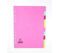 Elba A4 10-Part Cartes Intercalaires Inserts - Assorti