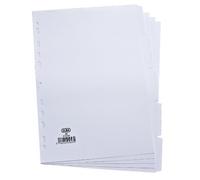 Elba A4 5 Partie 160gm Cartes Intercalaires - Blanc