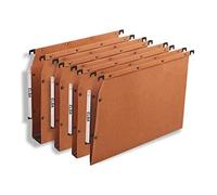 Elba Dossiers suspendus AZV A4 carton kraft fond U 50 mm Orange – Lot de 25