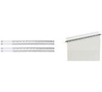 ELBA bande d'organisation vertic 1, vierge, blanc en carton, 160 g-qm, à insérer dans la barre d'organisation - 10 pièces (85589)