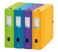 Elba Boxing Memphis Boîte de classement dos de 24 X 32 cm en polypropylène 7/10e Coloris mode Assorties Lot de 8