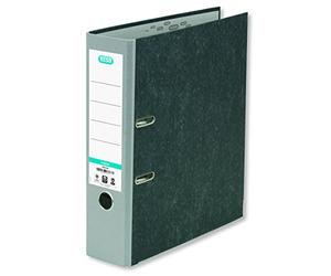 ELBA Classeur à anneaux en marbre de nuage recyclé - Largeur : 8 cm - Format A4 - Dos gris - Smart Original - Pour courrier, bureau