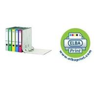 Elba - classeur rado - marbré nuageux, dos: 80 mm, rouge, format a4, couverture en papier mabré nuageux, étiquette de dos collée G