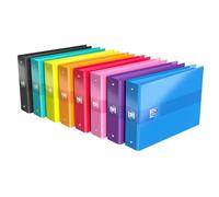 Lot de 10 Classeur Color Life A5 paysage, 2 ann. ø25, dos 35mm, rembordé papier coloris assortis (6)