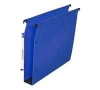 Dossier suspendu plastique pression L'Oblique AZ fond 5 cm pour armoire - bleu