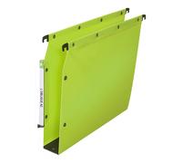 Dossier suspendu plastique pression L'Oblique AZ fond 5 cm pour armoire - vert
