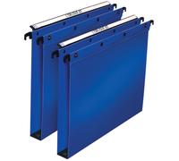 Elba Dossier suspendus pour tiroir Ultimate A4 Polypropylène - 350 feuilles - Fond U 30 mm - Bleu - Lot de 10