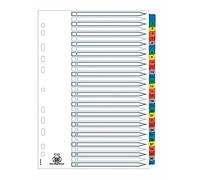 Intercalaires numeriques A4 31 positions colore 170g blanc
