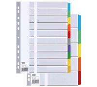 Elba Intercalaire En Carte Blanche 170g, 6 Touches Renforcées Mylar, Format A4
