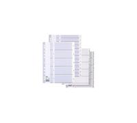 Elba Intercalaire Num¿Rique En Plastique, Format A4, Blanc,